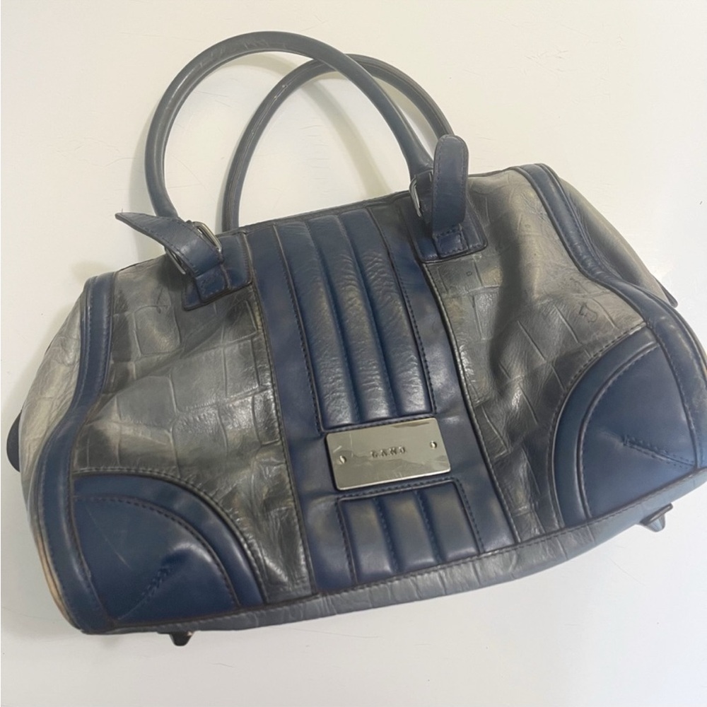 L.A.M.B. Leather Bowling Bag Purse